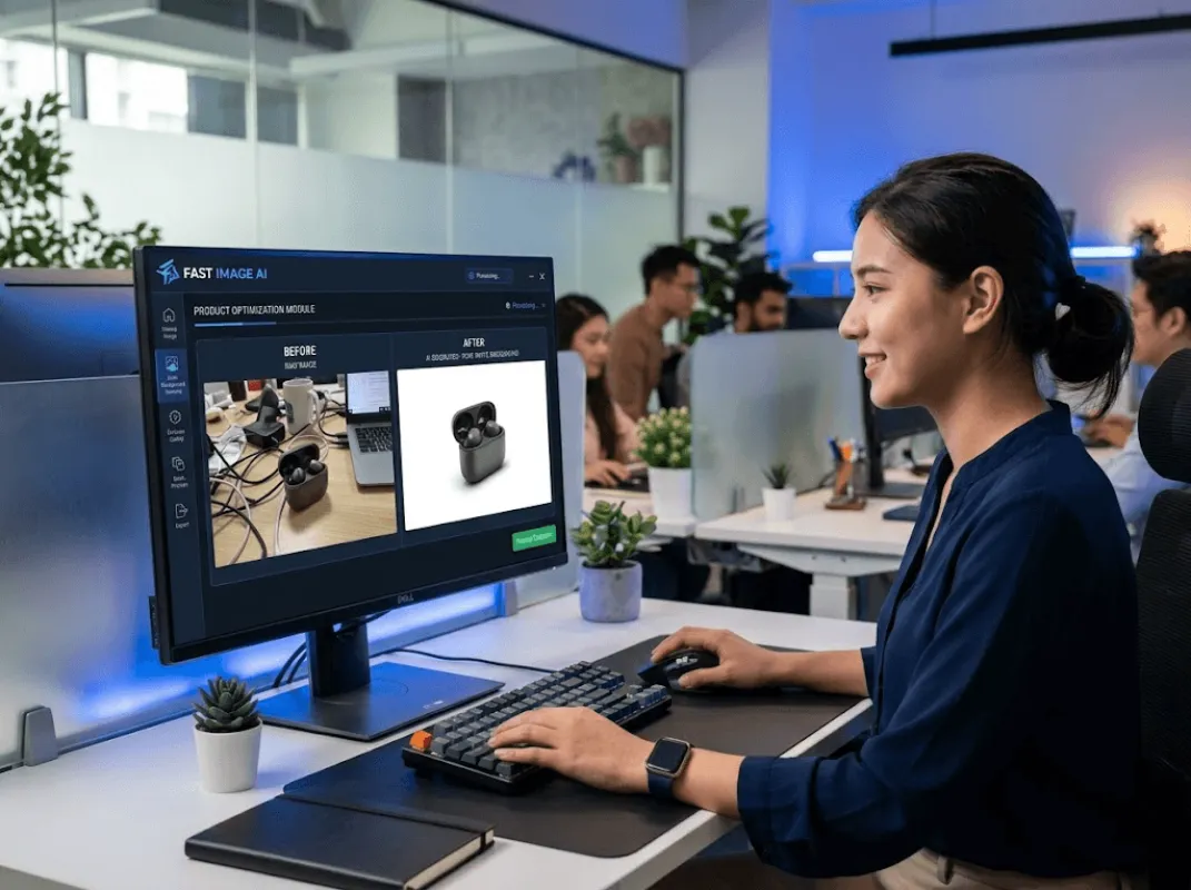 Fast Image AI Generates Compliant White Background Images with One Click