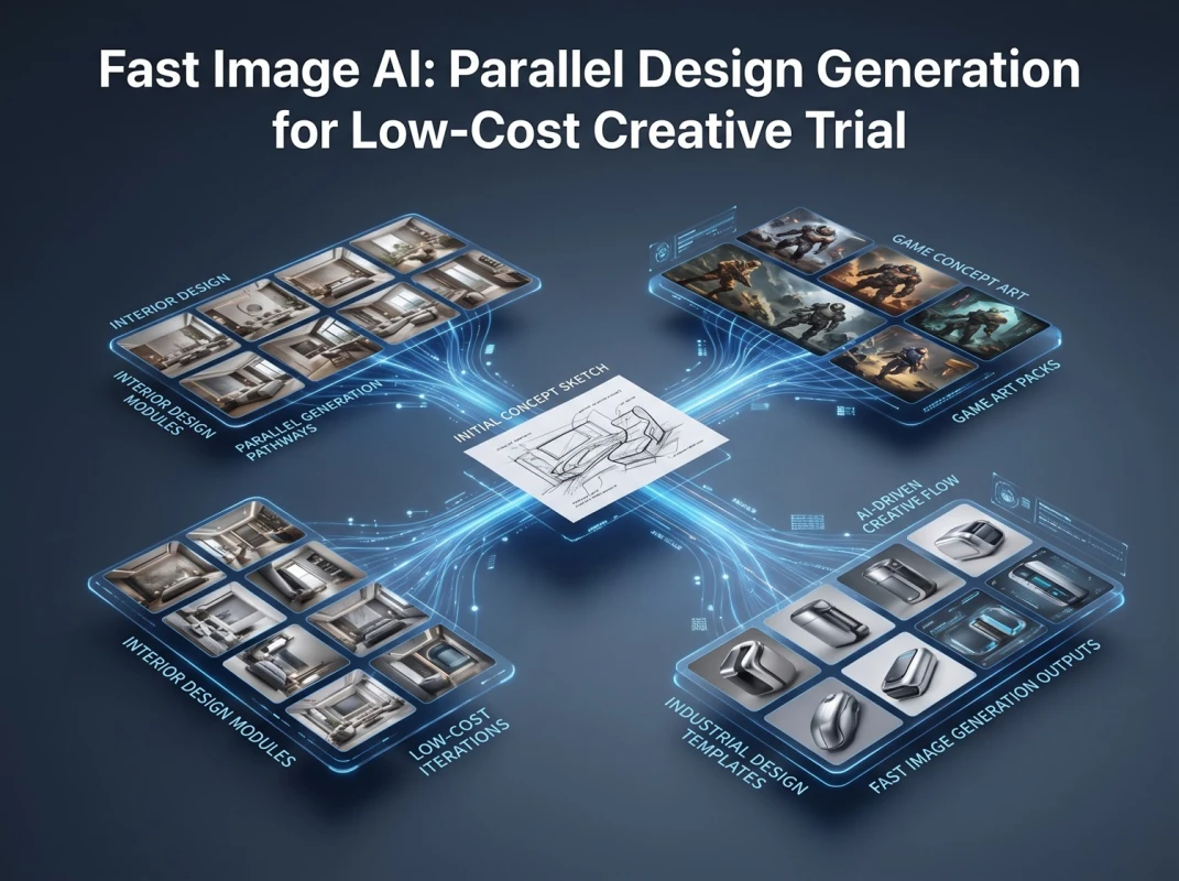 Fast Image AI Skizze-zu-Bild - Parallele Entwrfe fr kostengnstige Kreativversuche